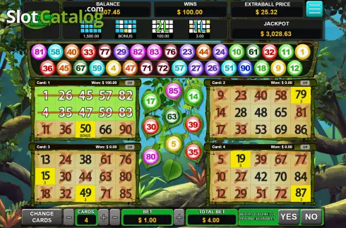 Οθόνη4. Amazonia Bingo Κουλοχέρης