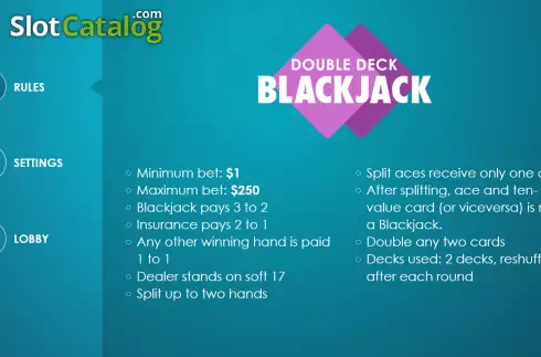 Οθόνη7. Double Deck Blackjack (Woohoo) Κουλοχέρης