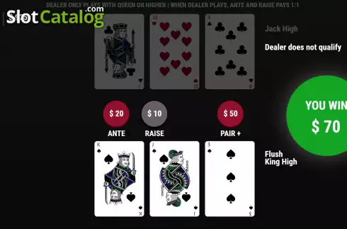 Οθόνη4. Tri Card Poker (Woohoo) Κουλοχέρης