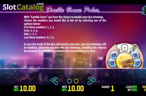 Οθόνη5. Double Bonus Poker (Play Labs) Κουλοχέρης 