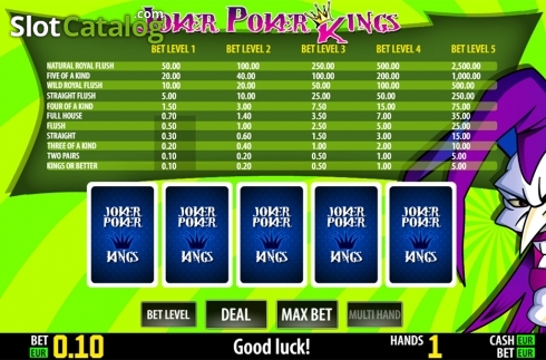 Οθόνη2. Joker Poker Kings HD Κουλοχέρης