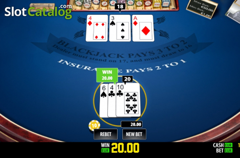 Οθόνη3. BlackJack Single Pro (Play Labs) Κουλοχέρης 