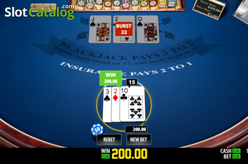 Οθόνη5. BlackJack Single Pro (Play Labs) Κουλοχέρης 