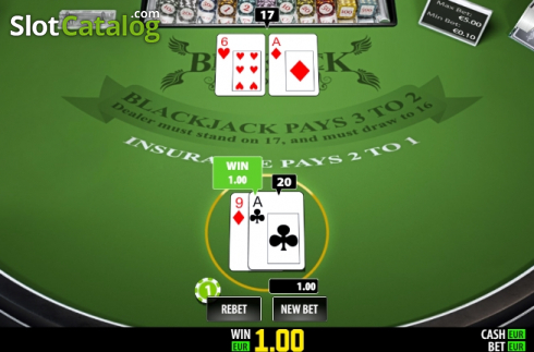 Οθόνη3. BlackJack Single (Play Labs) Κουλοχέρης