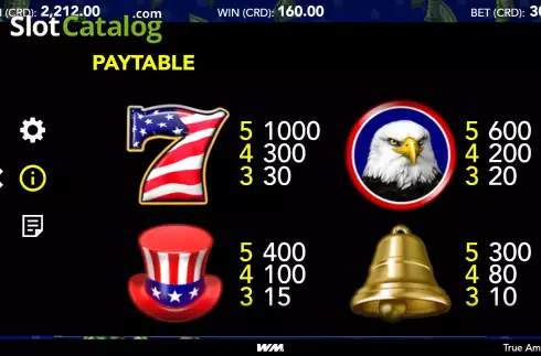 Οθόνη5. True American Κουλοχέρης