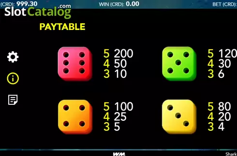 Οθόνη6. SharkGo Dice Κουλοχέρης
