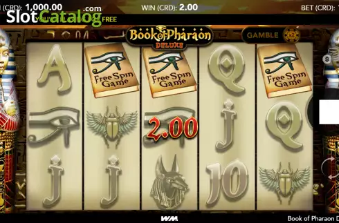 Οθόνη3. Book of Pharaon Deluxe Κουλοχέρης
