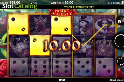 Οθόνη3. Heart Majesty Dice Κουλοχέρης