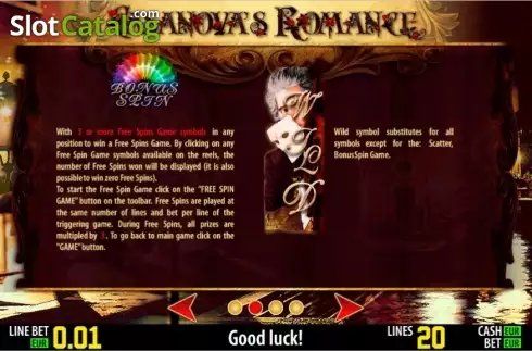 Πίνακας πληρωμών 2. Casanova's Romance HD Κουλοχέρης