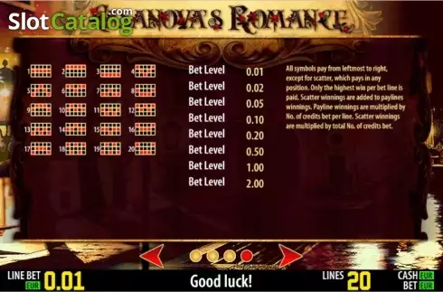 Winlines. Casanova's Romance HD Κουλοχέρης