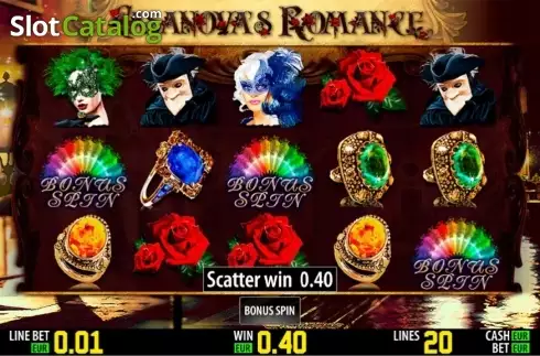 Freespins μπόνους. Casanova's Romance HD Κουλοχέρης