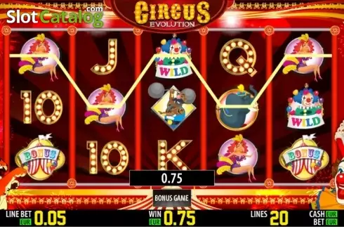 Μπόνους παιχνίδι. Circus Evolution HD Κουλοχέρης