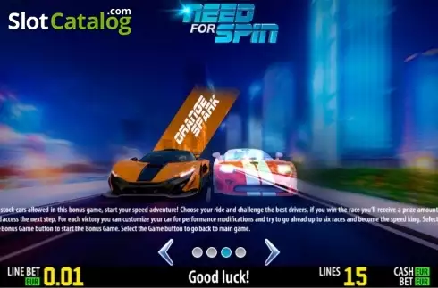 Πίνακας πληρωμών 3. Need For Spin HD Κουλοχέρης