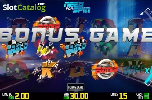 Το παιχνίδι μπόνους κερδίζει. Need For Spin HD Κουλοχέρης