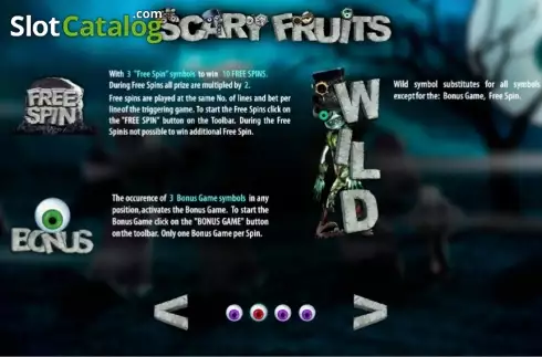 Πίνακας πληρωμών 2. Scary Fruits HD Κουλοχέρης