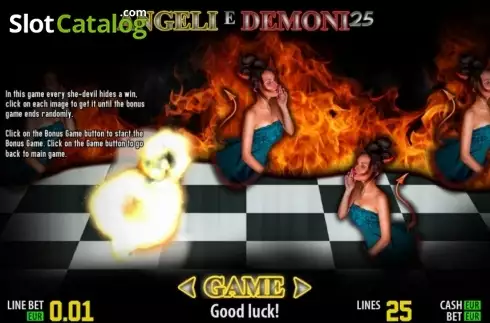 Πίνακας πληρωμών 3. Angeli e Demoni25 HD Κουλοχέρης