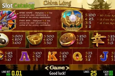 Πίνακας πληρωμών 1. China Long HD Κουλοχέρης
