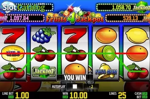 Νίκη. Fruits 4 Jackpot HD Κουλοχέρης