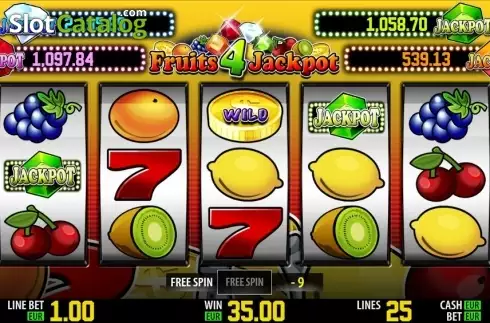 Δωρεάν περιστροφές. Fruits 4 Jackpot HD Κουλοχέρης
