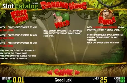 Πίνακας πληρωμών 2. Banana King HD Κουλοχέρης