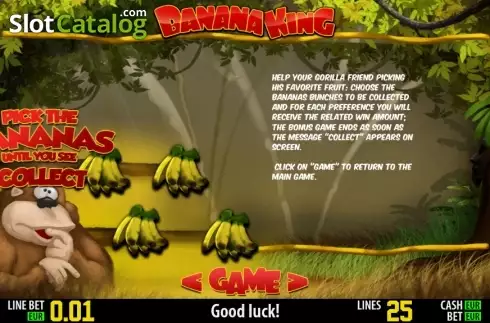 Πίνακας πληρωμών 3. Banana King HD Κουλοχέρης