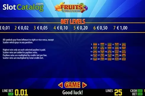 Winlines. Fruits Evolution HD Κουλοχέρης