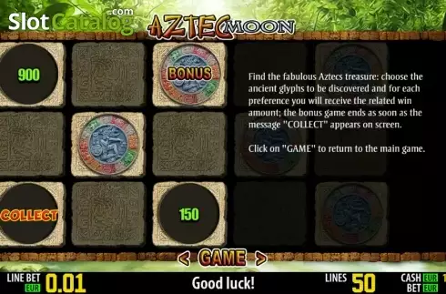 Πίνακας πληρωμών 3. Aztec Moon HD Κουλοχέρης 