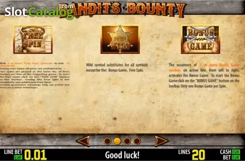 Πίνακας πληρωμών 2. Bandit's Bounty HD Κουλοχέρης