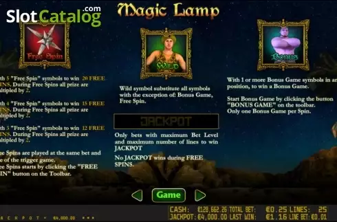 Πίνακας πληρωμών 2. Magic Lamp HD Κουλοχέρης