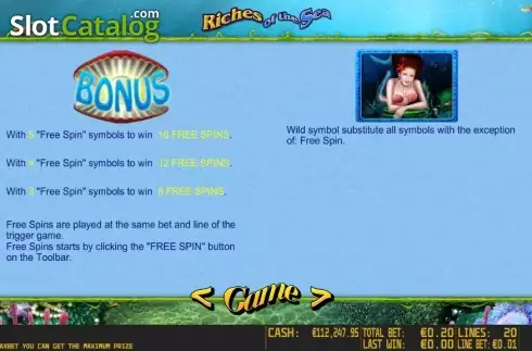 Πίνακας πληρωμών 2. Riches of the Sea HD Κουλοχέρης