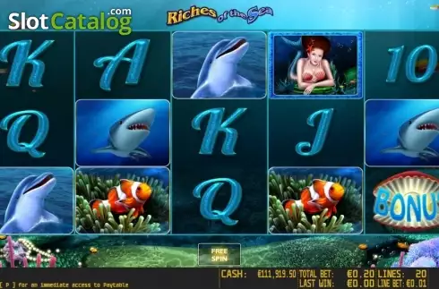 Δωρεάν περιστροφές. Riches of the Sea HD Κουλοχέρης