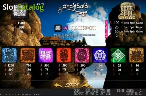 Πίνακας πληρωμών 1. Archibald Oriental Tales HD Κουλοχέρης