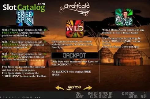 Πίνακας πληρωμών 2. Archibald Discovering Africa HD Κουλοχέρης
