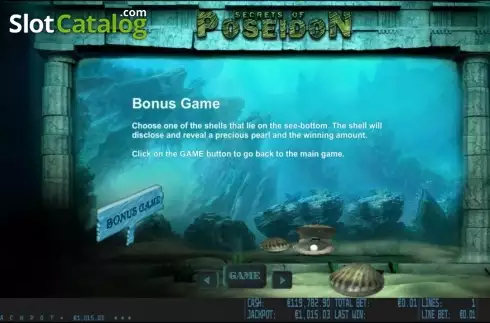 Πίνακας πληρωμών 4. Secrets of Poseidon HD Κουλοχέρης