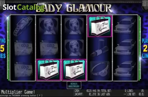 Δωρεάν περιστροφές. Lady Glamour HD Κουλοχέρης