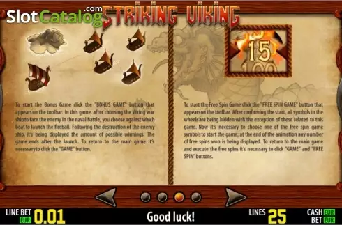 Πίνακας πληρωμών 3. Striking Viking HD Κουλοχέρης