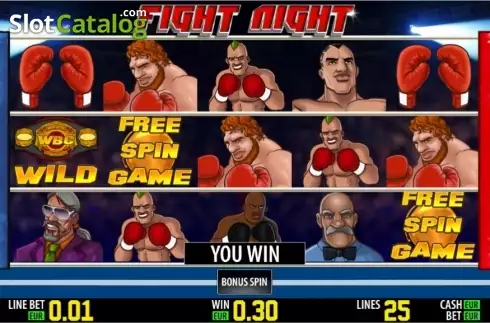 Οι freespins κερδίζουν. Fight Night HD Κουλοχέρης