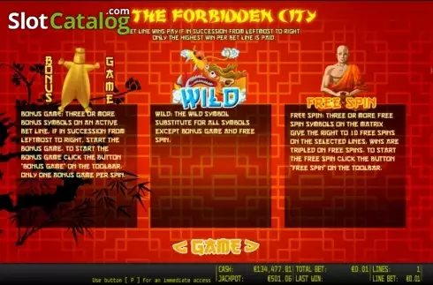 Πίνακας πληρωμών 2. The Forbidden City HD Κουλοχέρης