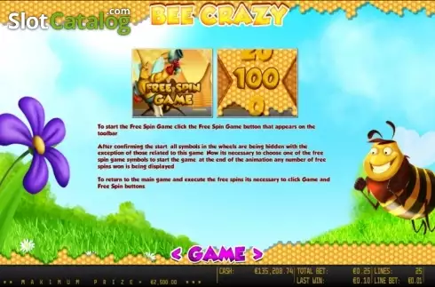 Πίνακας πληρωμών 3. Bee Crazy HD Κουλοχέρης