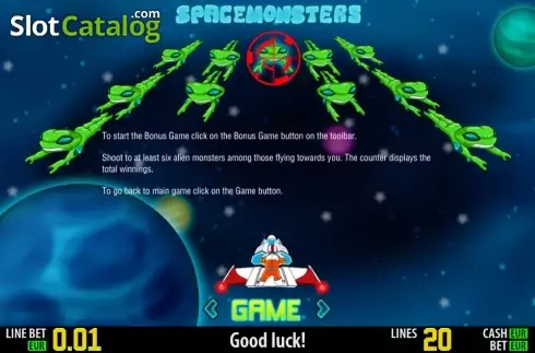 Πίνακας πληρωμών 3. Space Monsters HD Κουλοχέρης