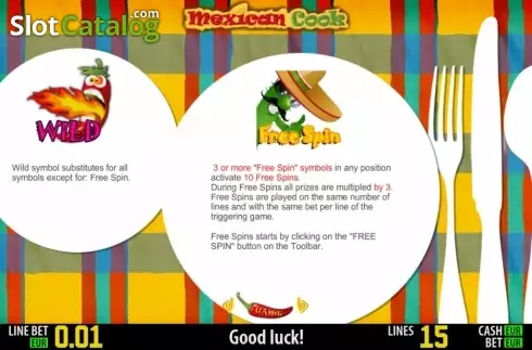 Πίνακας πληρωμών 2. Mexican Cook HD Κουλοχέρης