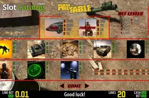 Πίνακας πληρωμών 1. Elite Commandos HD Κουλοχέρης