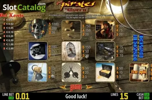 Πίνακας πληρωμών 1. The Pirates Tavern HD Κουλοχέρης