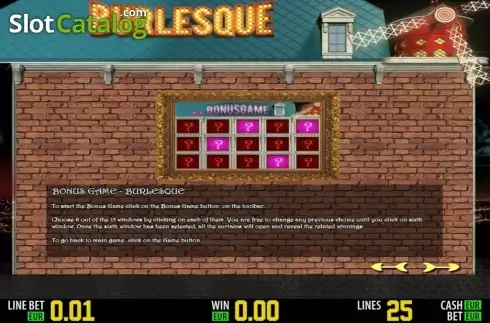 Πίνακας πληρωμών 3. Burlesque HD Κουλοχέρης
