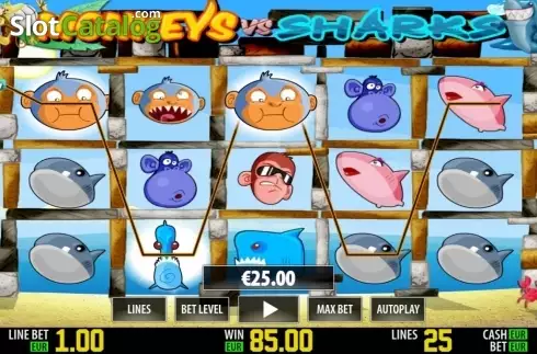 Νίκη. Monkeys vs Sharks HD Κουλοχέρης