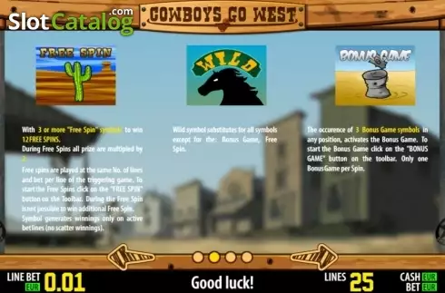 Πίνακας πληρωμών 2. Cowboys Go West HD Κουλοχέρης