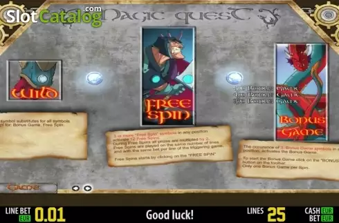 Πίνακας πληρωμών 2. Magic Quest HD Κουλοχέρης