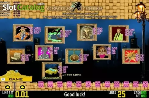 Πίνακας πληρωμών 1. Gentleman Thief HD Κουλοχέρης