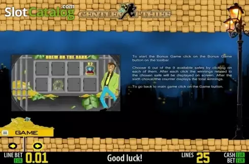 Πίνακας πληρωμών 3. Gentleman Thief HD Κουλοχέρης