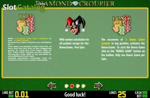 Πίνακας πληρωμών 2. Diamond Croupier HD Κουλοχέρης